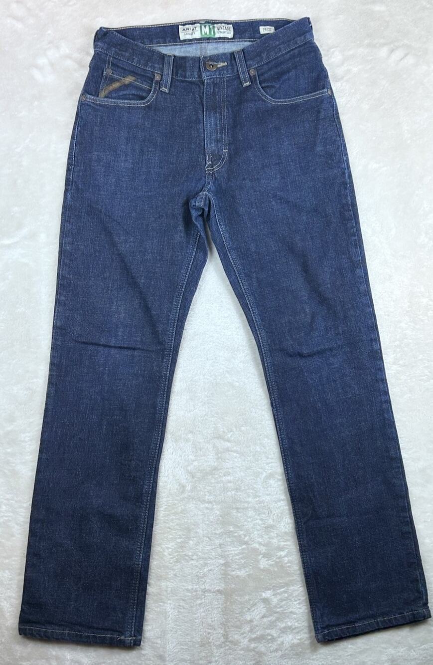Ariat M1 Vintage Straight Leg Men’s 29x32 Blue Denim Western Work Jeans